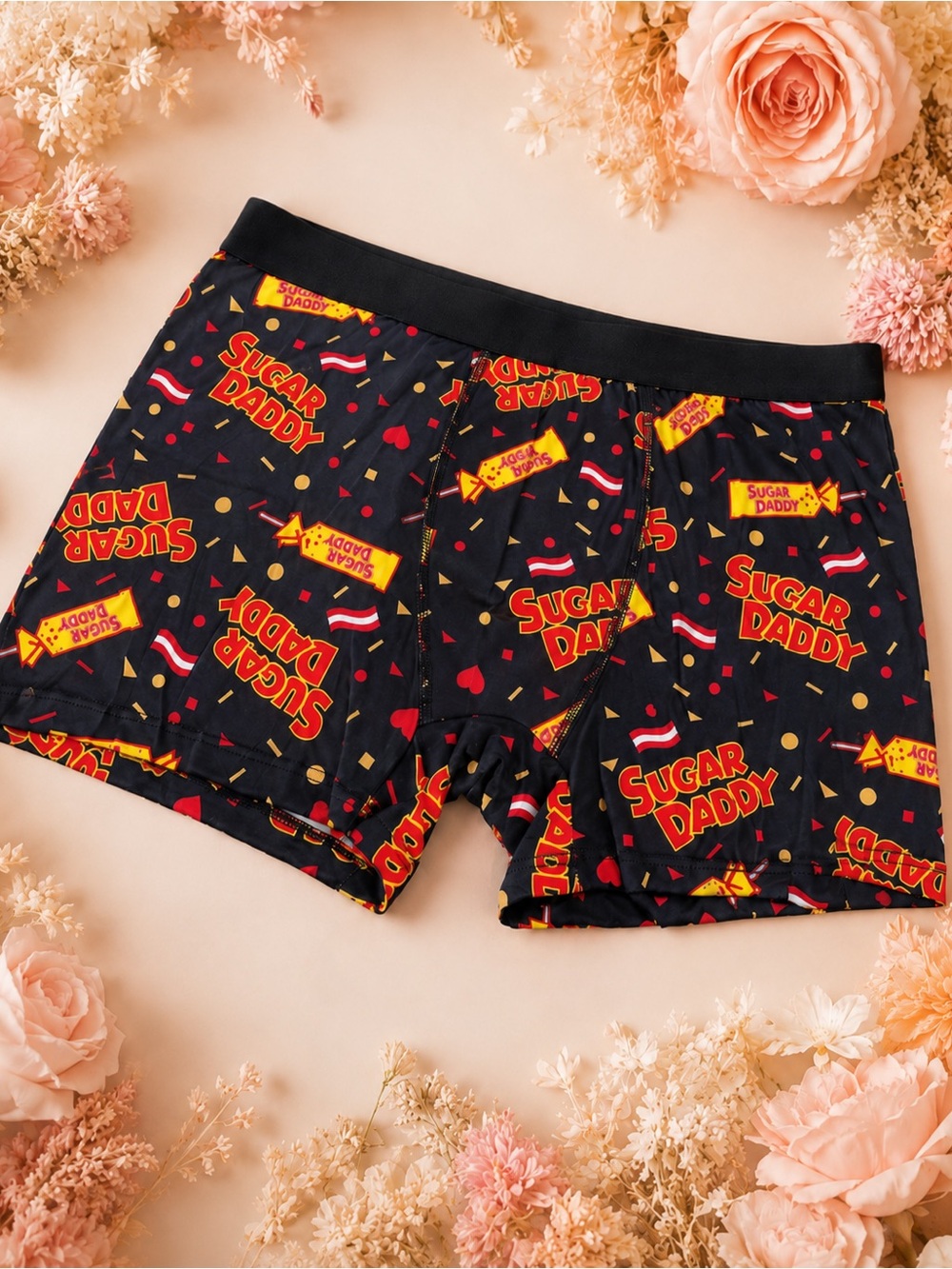 Sugar Daddy Black Graphic Boxer Briefs XL